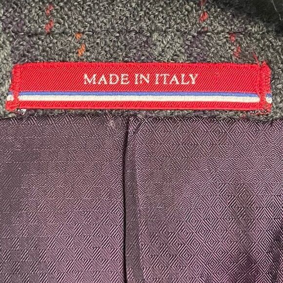 PAL ZILERI Wool Cashmere Checked Plaid Blazer Purple 40R - Picture 12 of 12